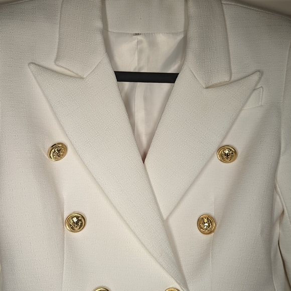 White double breasted blazer size 2 - Picture 3 of 7